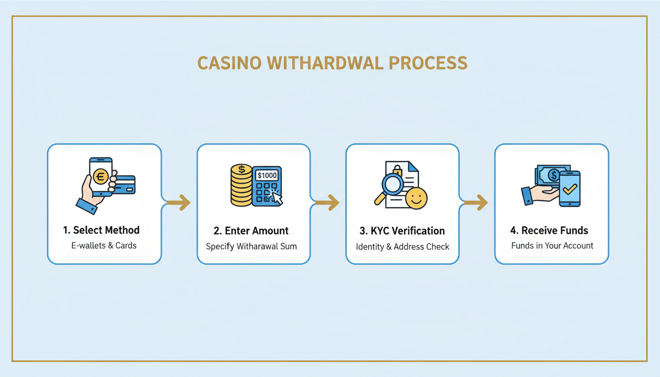 Infografika przedstawiająca proces wypłaty w Spinight